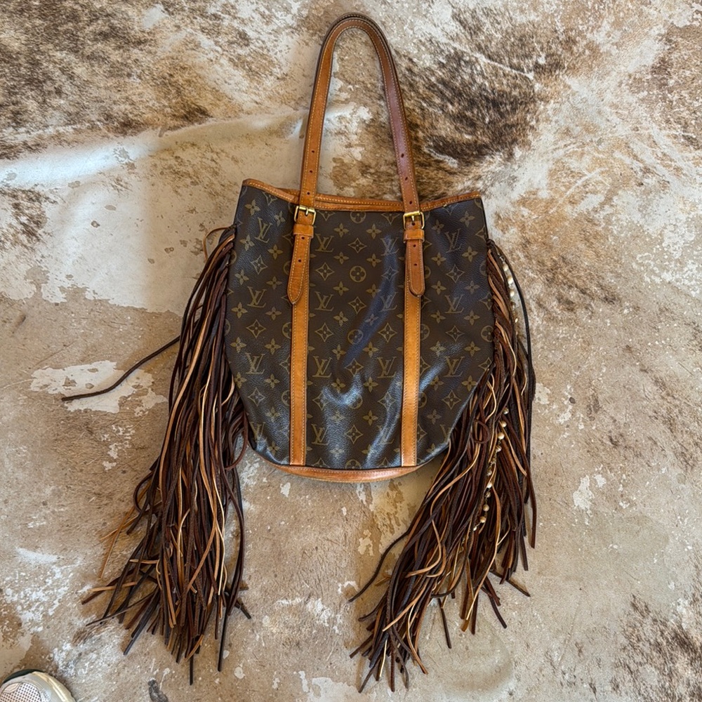 Louis Vuitton Monogram Brown Fringe Tote